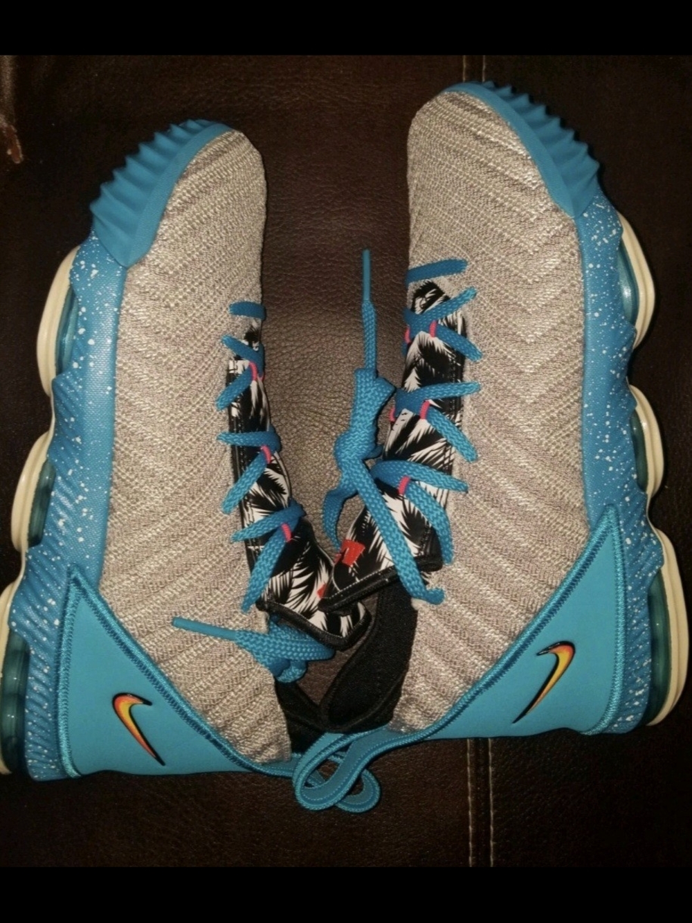 NIKE ZOOM LEBRON 16 XVI "SOUTH BEACH" BIG KIDS [SIZE 7Y] LIGHT BONE [AQ2465-076]